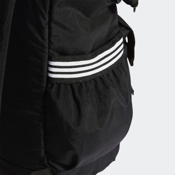 EUC Unisex Adidas Yola Roll-Top Nylo Backpack In Black & White - Picture 7 of 14